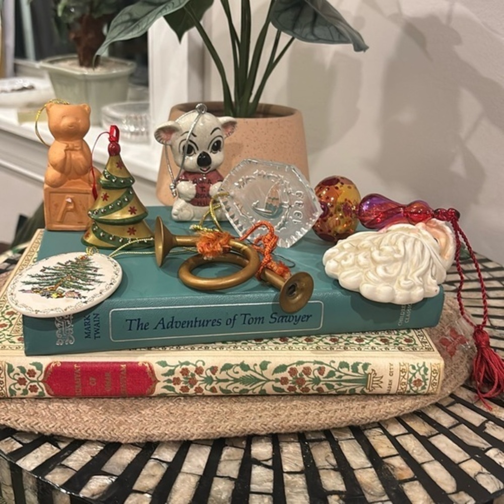 Assorted Vintage Ornaments including Marquis by Waterford